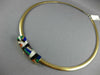 ASCH GROSSBARDT .16CT DIAMOND & AAA MULTI GEM 14KT TWO TONE GOLD NECKLACE #25979