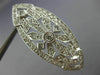 ANTIQUE LARGE 1.60CT DIAMOND 14K WHITE GOLD FLORAL FILIGREE PIN BROOCH 18241
