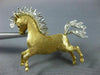 ANTIQUE LARGE .37CT DIAMOND & RUBY 14KT TWO TONE GOLD 3D HORSE PIN BROOCH 25600