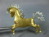 ANTIQUE LARGE .37CT DIAMOND & RUBY 14KT TWO TONE GOLD 3D HORSE PIN BROOCH 25600