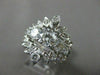 ANTIQUE LARGE 1.6CT OLD MINE DIAMOND 14K WHITE GOLD ENGAGEMENT INSERT RING 22658