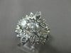 ANTIQUE LARGE 1.6CT OLD MINE DIAMOND 14K WHITE GOLD ENGAGEMENT INSERT RING 22658