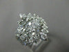 ANTIQUE LARGE 1.6CT OLD MINE DIAMOND 14K WHITE GOLD ENGAGEMENT INSERT RING 22658
