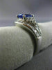 ESTATE LARGE 2.38CT DIAMOND & AAA TANZANITE 14K WHITE GOLD ENGAGEMENT RING #1507