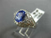 ESTATE LARGE 2.38CT DIAMOND & AAA TANZANITE 14K WHITE GOLD ENGAGEMENT RING #1507