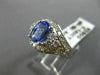 ESTATE LARGE 2.38CT DIAMOND & AAA TANZANITE 14K WHITE GOLD ENGAGEMENT RING #1507
