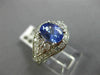 ESTATE LARGE 2.38CT DIAMOND & AAA TANZANITE 14K WHITE GOLD ENGAGEMENT RING #1507