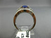 ESTATE LARGE 2.38CT DIAMOND & AAA TANZANITE 14K WHITE GOLD ENGAGEMENT RING #1507