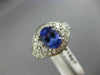 ESTATE LARGE 2.38CT DIAMOND & AAA TANZANITE 14K WHITE GOLD ENGAGEMENT RING #1507