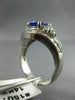 ESTATE LARGE 2.38CT DIAMOND & AAA TANZANITE 14K WHITE GOLD ENGAGEMENT RING #1507