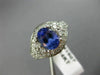 ESTATE LARGE 2.38CT DIAMOND & AAA TANZANITE 14K WHITE GOLD ENGAGEMENT RING #1507