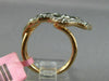 ESTATE LARGE 4.21CT DIAMOND & WHITE QUARTZ 14KT WHITE & ROSE GOLD 3D FLOWER RING