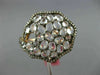 ESTATE LARGE 4.21CT DIAMOND & WHITE QUARTZ 14KT WHITE & ROSE GOLD 3D FLOWER RING