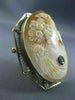 ESTATE LARGE .03CT OLD MINE DIAMOND 14K WHITE GOLD 3D LADY CAMEO BROOCH PENDANT