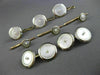 ESTATE LARGE MOTHER OF PEARL 14KT 2 TONE GOLD 3D MENS CUFFLINK & SHIRT STUD SET