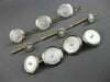 ESTATE LARGE MOTHER OF PEARL 14KT 2 TONE GOLD 3D MENS CUFFLINK & SHIRT STUD SET