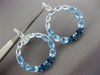 LARGE 60.62CT DIAMOND & MULTI GEM 14K WHITE GOLD CIRCLE OF LIFE HANGING EARRINGS