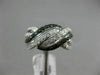 WIDE 1CT WHITE & BLACK DIAMOND 14KT WHITE GOLD MULTI ROW INFINITY LOVE KNOT RING