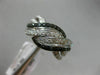 WIDE 1CT WHITE & BLACK DIAMOND 14KT WHITE GOLD MULTI ROW INFINITY LOVE KNOT RING