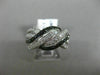 WIDE 1CT WHITE & BLACK DIAMOND 14KT WHITE GOLD MULTI ROW INFINITY LOVE KNOT RING