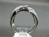 WIDE 1CT WHITE & BLACK DIAMOND 14KT WHITE GOLD MULTI ROW INFINITY LOVE KNOT RING