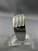 ESTATE WIDE .67CT DIAMOND 14KT WHITE GOLD 3 ROW CLASSIC CHANNEL ANNIVERSARY RING