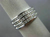 ESTATE WIDE .67CT DIAMOND 14KT WHITE GOLD 3 ROW CLASSIC CHANNEL ANNIVERSARY RING
