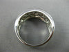 ESTATE WIDE .67CT DIAMOND 14KT WHITE GOLD 3 ROW CLASSIC CHANNEL ANNIVERSARY RING