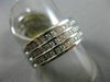 ESTATE WIDE .67CT DIAMOND 14KT WHITE GOLD 3 ROW CLASSIC CHANNEL ANNIVERSARY RING