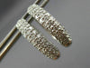 ESTATE WIDE 1.8CT DIAMOND 14K WHITE GOLD DOUBLE SIDED HUGGIE HOOP EARRINGS 18606