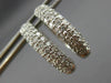 ESTATE WIDE 1.8CT DIAMOND 14K WHITE GOLD DOUBLE SIDED HUGGIE HOOP EARRINGS 18606