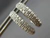 ESTATE WIDE 1.8CT DIAMOND 14K WHITE GOLD DOUBLE SIDED HUGGIE HOOP EARRINGS 18606