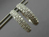 ESTATE WIDE 1.8CT DIAMOND 14K WHITE GOLD DOUBLE SIDED HUGGIE HOOP EARRINGS 18606