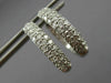 ESTATE WIDE 1.8CT DIAMOND 14K WHITE GOLD DOUBLE SIDED HUGGIE HOOP EARRINGS 18606