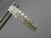 ESTATE WIDE 1.8CT DIAMOND 14K WHITE GOLD DOUBLE SIDED HUGGIE HOOP EARRINGS 18606