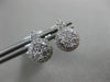 ESTATE .58CT ROUND DIAMOND 18KT WHITE GOLD 3D CLUSTER HALO STUD EARRINGS F/G VS