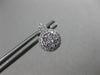 ESTATE .58CT ROUND DIAMOND 18KT WHITE GOLD 3D CLUSTER HALO STUD EARRINGS F/G VS