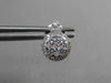 ESTATE .58CT ROUND DIAMOND 18KT WHITE GOLD 3D CLUSTER HALO STUD EARRINGS F/G VS