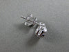 ESTATE .58CT ROUND DIAMOND 18KT WHITE GOLD 3D CLUSTER HALO STUD EARRINGS F/G VS