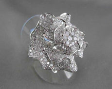 ANTIQUE MASSIVE FILIGREE 18KT WHITE FLOWER 4.67CT DIAMOND RING ONE OF A KIND!!!