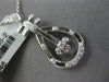 ESTATE .14CT DIAMOND 18K WHITE GOLD 3D ETOILE PEAR SHAPE GUITAR FLOATING PENDANT