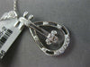 ESTATE .14CT DIAMOND 18K WHITE GOLD 3D ETOILE PEAR SHAPE GUITAR FLOATING PENDANT