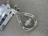 ESTATE .14CT DIAMOND 18K WHITE GOLD 3D ETOILE PEAR SHAPE GUITAR FLOATING PENDANT