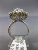 ANTIQUE LARGE 3.45CT OLD MINE DIAMOND & OPAL 14KT WHITE GOLD TEAR DROP RING #820