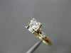 ANTIQUE .57CT DIAMOND 14KT TWO TONE GOLD FILIGREE FISHTAIL ENGAGEMENT RING #9122