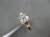ANTIQUE .57CT DIAMOND 14KT TWO TONE GOLD FILIGREE FISHTAIL ENGAGEMENT RING #9122