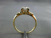 ANTIQUE .57CT DIAMOND 14KT TWO TONE GOLD FILIGREE FISHTAIL ENGAGEMENT RING #9122