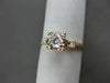 ANTIQUE .57CT DIAMOND 14KT TWO TONE GOLD FILIGREE FISHTAIL ENGAGEMENT RING #9122