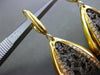 ESTATE .50CT DIAMOND 14K BLACK & YELLOW GOLD FILIGREE HANGING LEVERBACK EARRINGS