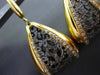 ESTATE .50CT DIAMOND 14K BLACK & YELLOW GOLD FILIGREE HANGING LEVERBACK EARRINGS